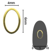 SHAREYDVA ソフト オーバル ４ｍｍ×６ｍｍ ゴールド 太 1個（直送品）