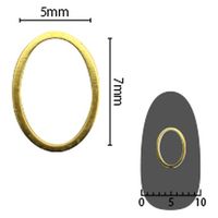 SHAREYDVA ソフト オーバル ５ｍｍ×７ｍｍ ゴールド 太 1個（直送品）
