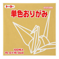 単色折り紙　うすおうど　15cm　64145　1セット（500枚：100枚入×5冊）