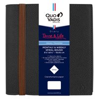 ２０２３年度1月始まりダイアリー クオバディス タイムアンドライフ　１６ｘ１６ 1週間バーチカルタイプ ブラック 1冊（直送品）