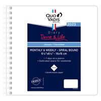 ２０２３年度1月始まりダイアリー クオバディス タイムアンドライフ　１６ｘ１６　レフィル 1週間バーチカルタイプ ホワイトペーパー 1冊（直送品）