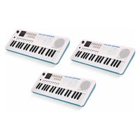 ONETONE ワントーン ミニ37鍵盤キーボード LEDディスプレイ OTK-37M/WHBLx3台 (USBケーブル付き/MIDI対応)（直送品）