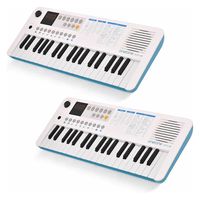 ONETONE ワントーン ミニ37鍵盤キーボード LEDディスプレイ OTK-37M/WHBLx2台 (USBケーブル付き/MIDI対応)（直送品）