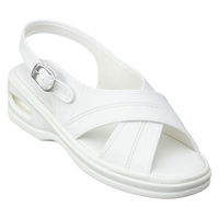 ストリックスデザイン ナースサンダル エアークロスサンダル ホワイト LL（わけあり品）