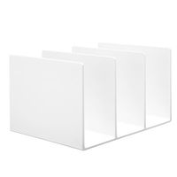 無印良品 スチロール仕切りスタンド・ホワイトグレー 3仕切・大・約270×210×160mm 02856410 良品計画（わけあり品）