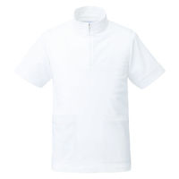 KAZEN ニットシャツ（男女兼用）ホワイト　LL 761-10-LL 1枚（直送品）