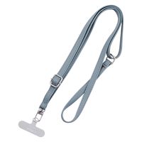 MSソリューションズ スマートフォン(汎用) ショルダーストラップ PUレザータイプ ブルー LN-SS02BL 1個