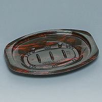 福助工業 惣菜容器 FKプレート21-15H 木目リーフ 800枚(50×16) 0558028 1ケース(800枚入(50枚×16袋))（直送品）