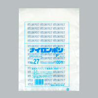 ナイロンポリ Fタイプ No.27(22-30) 1500枚(100×15) 0707465 1ケース(1500枚入(100枚×15袋))（直送品）