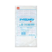 真空袋 ナイロンポリ 新Lタイプ No.8 (15-28) 2400枚(100×24) 0707661（直送品）