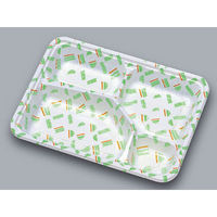 福助工業 弁当容器 LC新 LC-624若葉 600枚(50×12) 575720 1ケース(600枚入(50枚×12袋))（直送品）