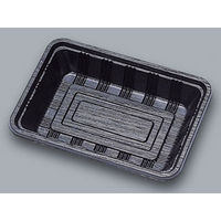 福助工業 弁当容器 LC新 LC-506黒 透明蓋付 1200枚(50×24) 576107 1ケース(1200枚入(50枚×24袋))（直送品）