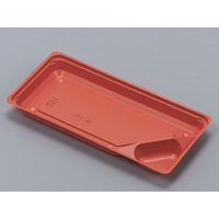 福助工業 弁当容器 MU(3点式) M-111 中仕切 赤 800枚(50×16) 589144 1ケース(800枚入(50枚×16袋))（直送品）