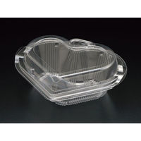 スミ 菓子容器　ユニコン ハート2B 透明　1200枚(50×24) 5HA2180（直送品）