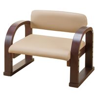 ファミリー・ライフ 天然木立ち座り楽ちん 座椅子 日本製 ベージュ 0409430 1脚（直送品）
