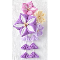 タカギ繊維 京ちりめんつまみ細工　彩花のブローチ（紫） LH-412 1個（直送品）