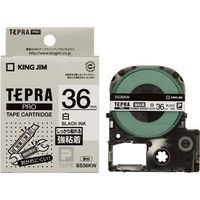 キングジム テプラPRO 強粘着ラベル 白 SS36KW 1個（わけあり品）