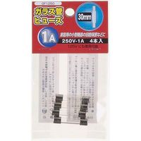 ガラス管ヒュ-ズ 30mm 250V 1A 4本入 GF1250 ヤザワコーポレーション（直送品）