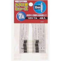 ガラス管ヒュ-ズ 30mm 125V 7A 4本入 GF7125 ヤザワコーポレーション（直送品）