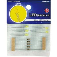 オーム電機 LED 発光ダイオード 工作用 φ3mm 黄 5個入 KIT-LE3/Y 1個