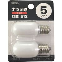 オーム電機 ナツメ球 5W 2個入 白 LB-T0205W-A2P 1パック(2個)