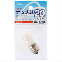 オーム電機 ナツメ球E17 20Wホワイト LB-T0720-W（直送品）