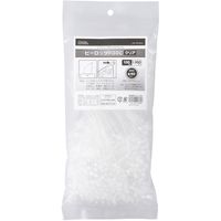 オーム電機 結束バンド ロックタイ ピーロック 130mm クリア 透明 LOB-PR13100C 1個(1000本)