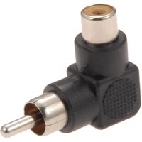 オーム電機 変換アダプター RCAプラグL型 AUD-P3041S 1個