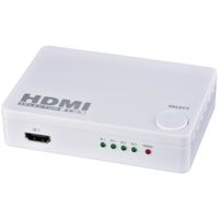 オーム電機 HDMIセレクター 4ポート 白 AV-S04S-W（直送品）