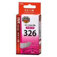 オーム電機 キヤノン BCI-326M対応 互換インクカートリッジ マゼンタ INK-C326B-M 1個