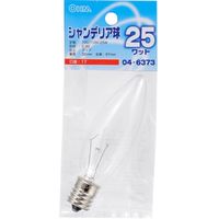 オーム電機 シャンデリア球E17 25Wクリア LB-C2725-C 1個