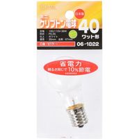 オーム電機 ミニクリプトン電球 E17 40W ホワイト OHM LB-PS3740KJ-W 1個