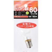 オーム電機 ミニクリプトン電球 E17 60W ホワイト OHM LB-PS3760KJ-W 1個