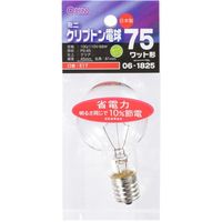 オーム電機 ミニクリプトン電球 E17 75W OHM LB-PS4775KJ
