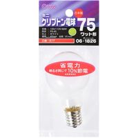 オーム電機 ミニクリプトン電球 E17 75W ホワイト OHM LB-PS4775KJ-W 1個