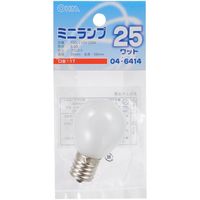 オーム電機 白熱電球 ミニランプ E17 25W フロスト OHM LB-S3725-F 1個