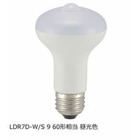 オーム電機 LED電球 レフ形 E26 60形相当 人感・明暗センサー LDR7 W/S