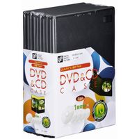 オーム電機 DVD&CDケース スリムタイプ 1枚収納×10個パック OA-RDVS-10PK 1個