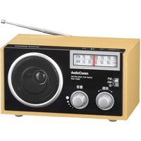 オーム電機 AudioComm AM/FM木製ラジオ ワイドFM対応 RAD-T556Z（直送品）