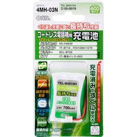 オーム電機 コードレス電話 子機充電池 パナソニック パイオニア ブラザー NTT 互換電池 TEL-B0010H（直送品）