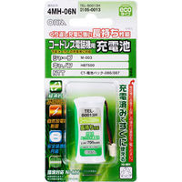 オーム電機 コードレス電話 子機充電池 シャープ キヤノン 互換電池 TEL-B0013H（直送品）