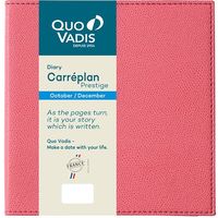 2019年度ダイアリー クオバディス カレプランプレステージ/クラブ 見開き1ヶ月 コーラルピンク 1冊（直送品）