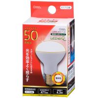 オーム電機 LED電球 レフランプ形 E17 50形相当 4W 電球色 広角タイプ150° LDR4L-W-E17 A9（直送品）