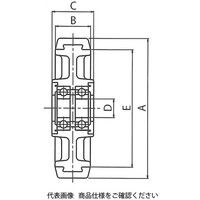 岡本工機 鋼板製キャスター用車輪 UPS200 1個（直送品）