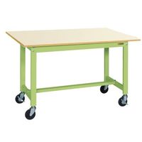 サカエ 軽量作業台(KSタイプ/均等耐荷重200kg/ポリエステル天板/H740mm/移動式) KSー157PRIG 1個（直送品）