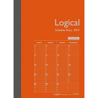 ナカバヤシ ロジカルダイアリー2019 月間ノートタイプB A6 オレンジ NS-A602-19BO 1セット（3冊）（直送品）