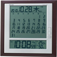 SEIKO（セイコー）マンスリーカレンダーつき 置き掛け時計 [電波 温湿度 カレンダー] 286×290×25mm SQ421B 1個（直送品）