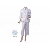 神戸生絲 婦人カラーおくつろ着 サックス M 86 86 【介護用衣類】ウェルファンカタログ ウェルファンコード：921136（直送品）