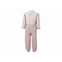 介護用服•つなぎ服(フルオープン型 )サイズ:M ピンク 夏物 ピンク 男女兼用 介護用フルオープンつなぎパジャマ／介護／入院