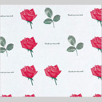 ベルベ ラッピング 包装紙 赤いバラ 並口 半切 001 1包：1000枚（100×10）（直送品）